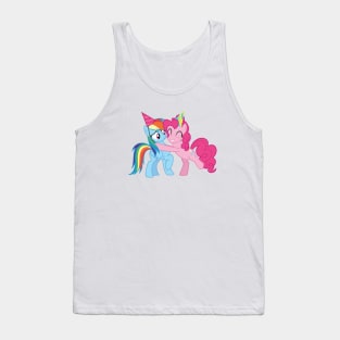 Party Rainbow and Pinkie hug Tank Top